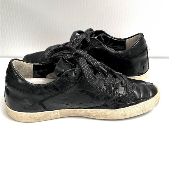 Golden Goose black croc superstars leather sneakers Size 36/6 - Picture 1 of 15